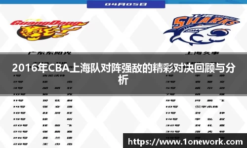 2016年CBA上海队对阵强敌的精彩对决回顾与分析