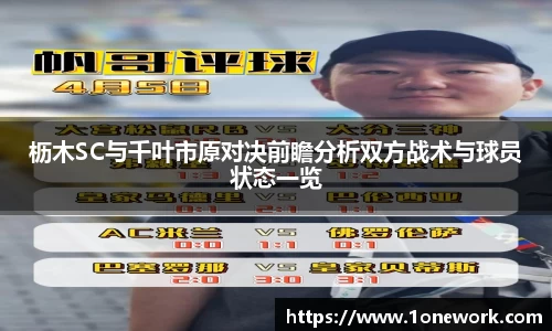 枥木SC与千叶市原对决前瞻分析双方战术与球员状态一览